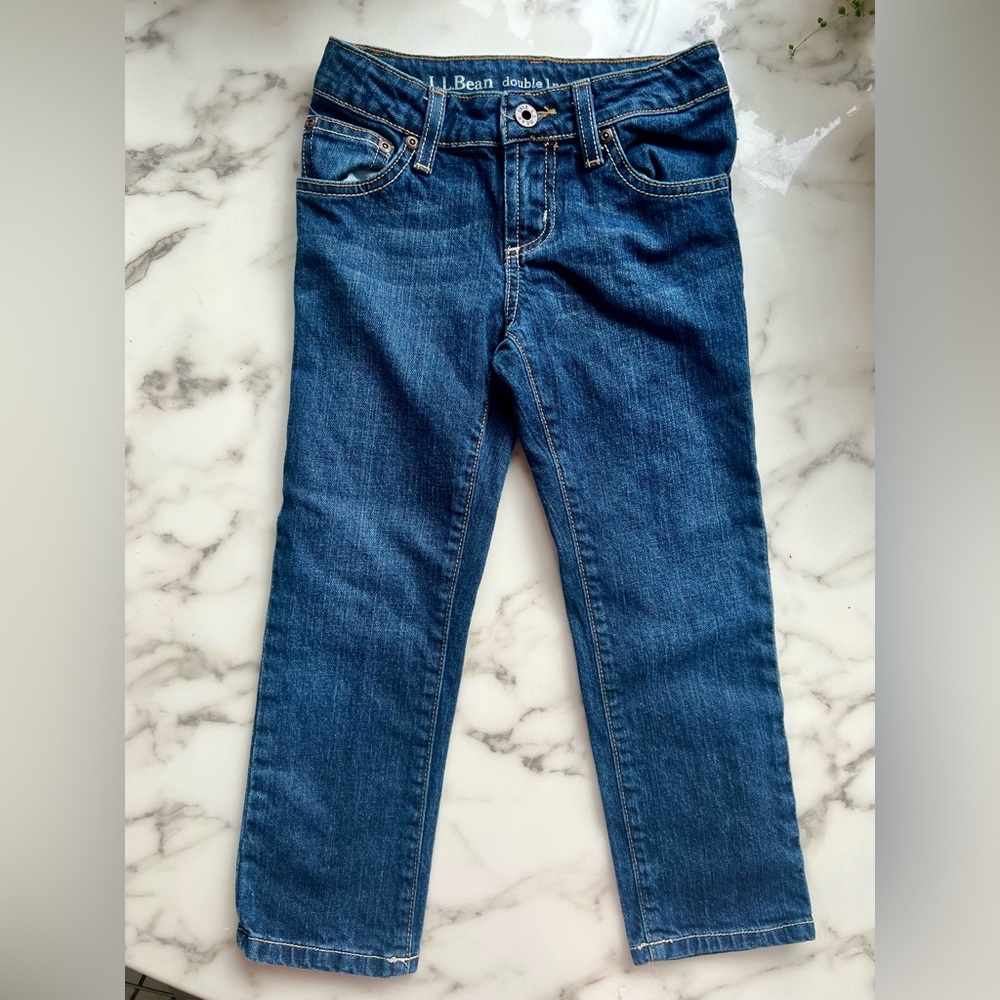 L.L. Bean Girls 5-6 Double L Narrow Leg Jean EUC